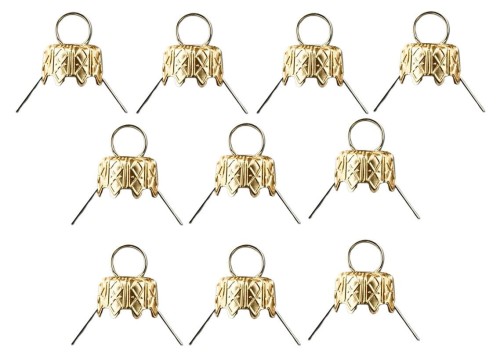 Zawieszki do bombek 10mm złote haczyki 10 sztuk #1