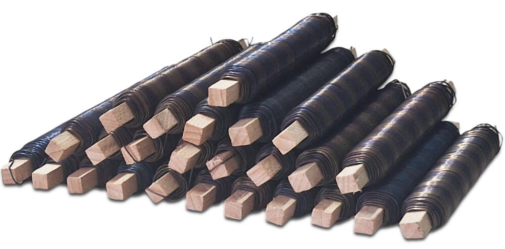 Drut florystyczny do stroików na patyku 0,7mm czarny 25 sztuk #1