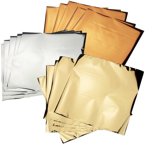 Folia do transferu Termoton Mix 3 kolorów złota, srebrna, miedziana #1