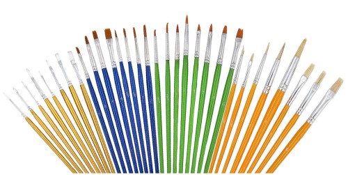 Pędzle do farb akrylowych, olejnych, gwaszy, akwareli Loveart 32szt #1