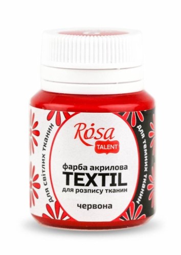 Farba do tkanin Rosa Talent 20ml czerwona #1