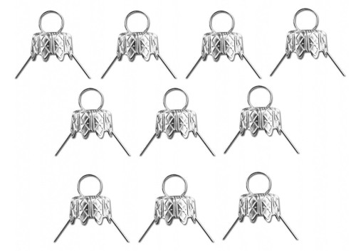 Zawieszki do bombek 14mm srebrne haczyki 10 sztuk #1