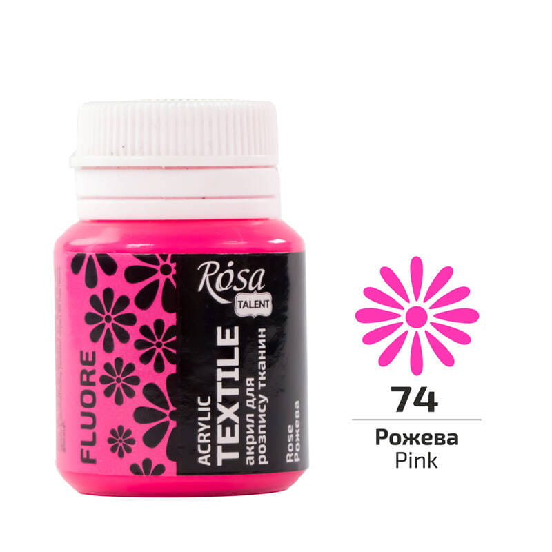 Farba do tkanin Rosa Talent 20ml fluorescencyjna różowa #2
