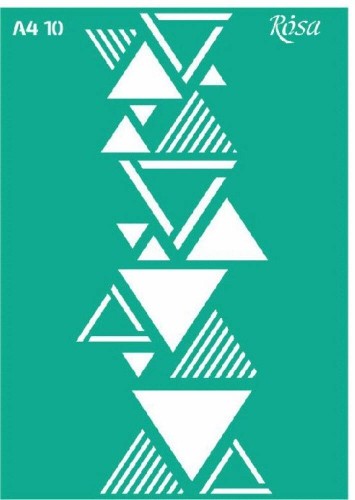 Szablon plastikowy samoprzylepny A4 Rosa Talent 10 Trójkąty #1