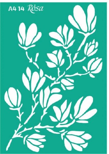 Szablon plastikowy samoprzylepny A4 Rosa Talent 14 Magnolia #1