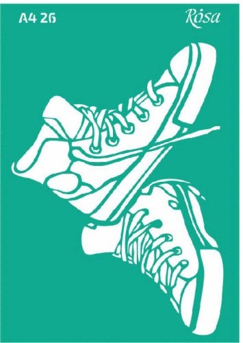Szablon plastikowy samoprzylepny A4 Rosa Talent 26 Trampki #1