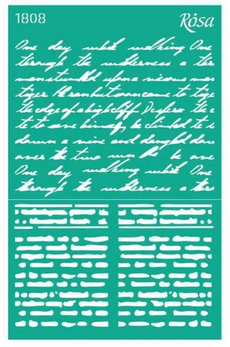 Szablon plastikowy samoprzylepny 13x20cm Rosa Talent 1808 Pismo #1