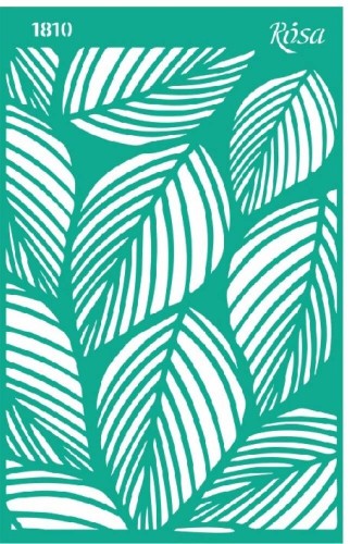 Szablon plastikowy samoprzylepny 13x20cm Rosa Talent 1810 Liście #1