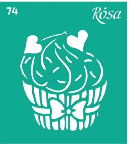 Szablon plastikowy samoprzylepny 9x10cm Rosa Talent 74 Muffinka #1