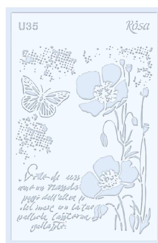 Szablon plastikowy 13x20cm Rosa Talent U35 Maki #1