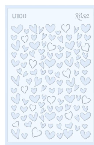 Szablon plastikowy 13x20cm Rosa Talent U100 Serduszka #1