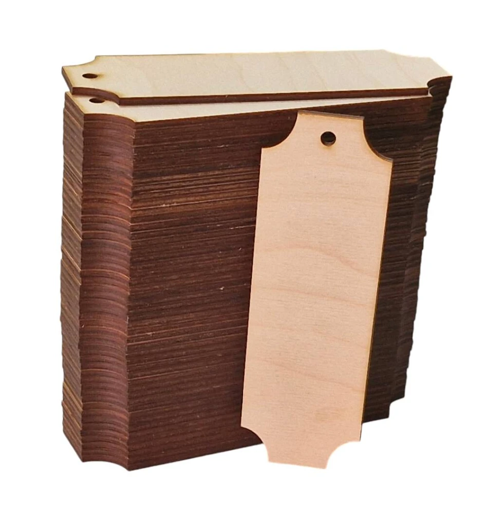 Drewniana zakładka do książki 15x5cm z zakolami Decor - 50szt #1