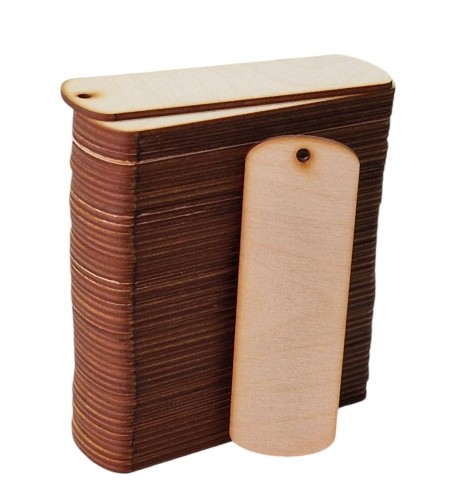 Drewniana zakładka do książki 15x5cm owalna dwustronnie Decor - 50szt #1