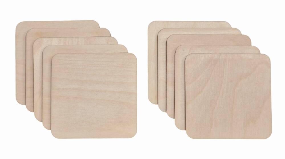 Drewniana podkładka pod kubek 10x10cm - 10szt #1