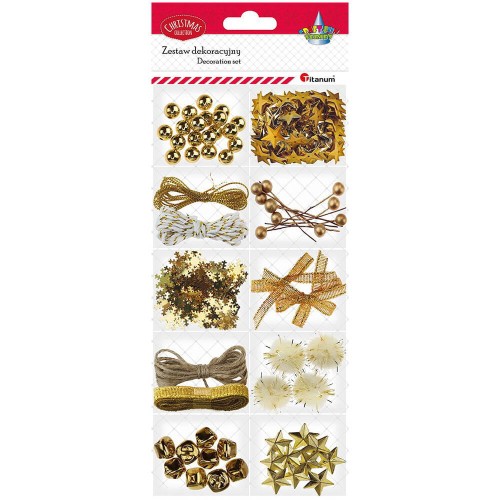 Świąteczny zestaw do dekoracji - złoty #1