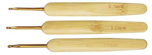 Zestaw szydełek 3szt. Szydełka z drewnianym uchwytem #1