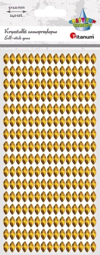 Kryształki samoprzylepne złote 240szt. #1