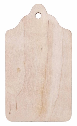 Drewniana ozdoba zawieszka nr. 04 Bilecik do prezentu 6x10,5cm #1