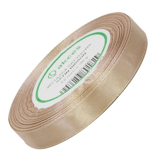 Wstążka satynowa antyczne złoto 12mm - 32mb #1
