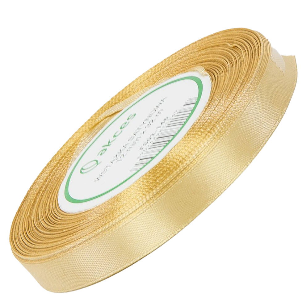 Wstążka satynowa Akces jasna złota 12 mm, 32 m kolor 146 #1