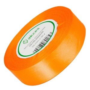 Wstążka satynowa Akces pomarańczowa 25 mm, 32 m kolor 04 #1
