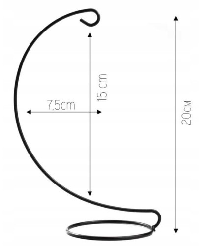 Stojak na bombkę jajko 20cm #2
