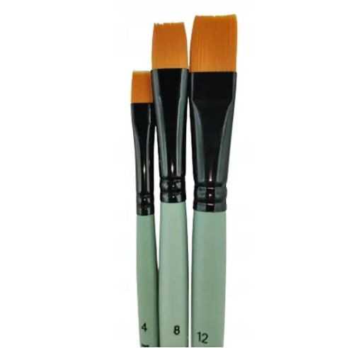 Zestaw pędzli syntetycznych płaskich Renesans nr. 4, 8, 12 #1