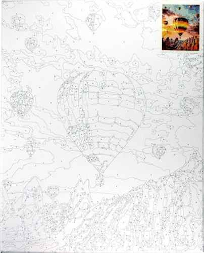 Malowanie po numerach 40x50cm Balony - Zestaw na ramie #2