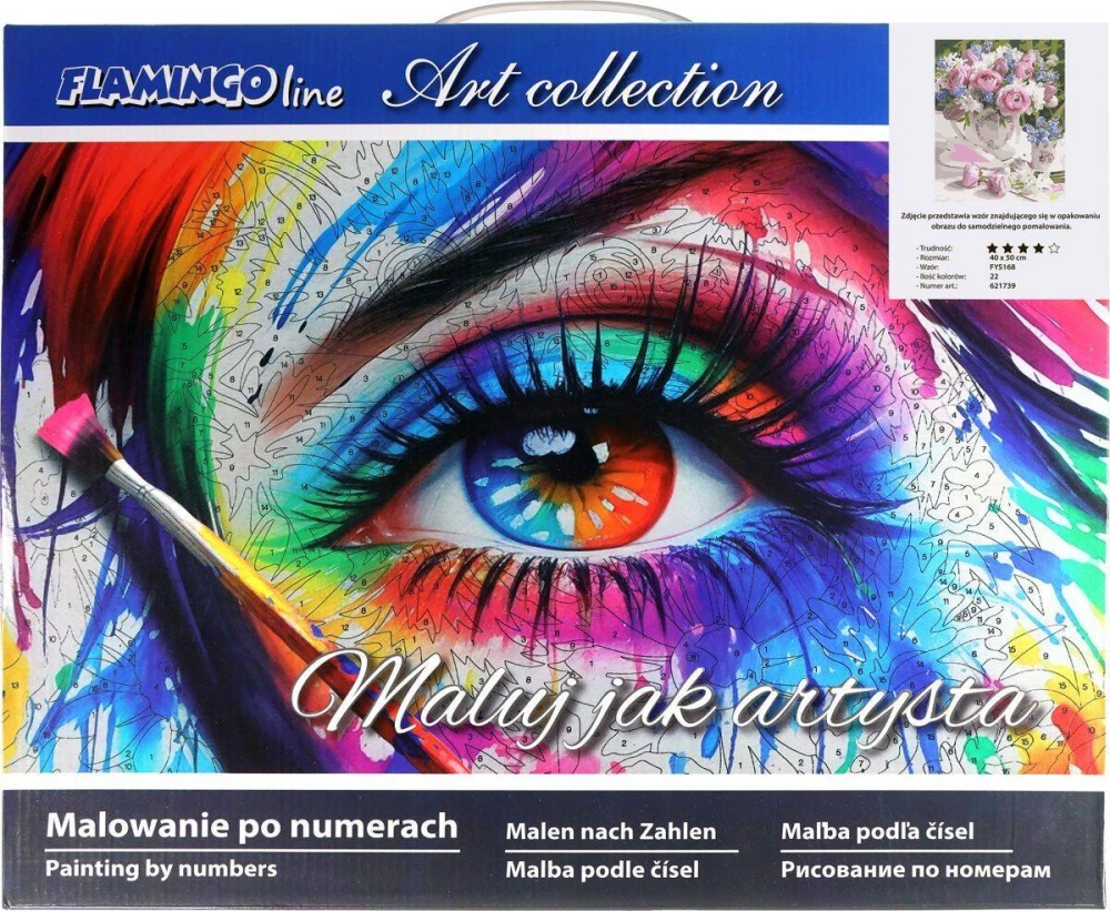 Malowanie po numerach 40x50cm Bukiet 5 - Zestaw na ramie #4