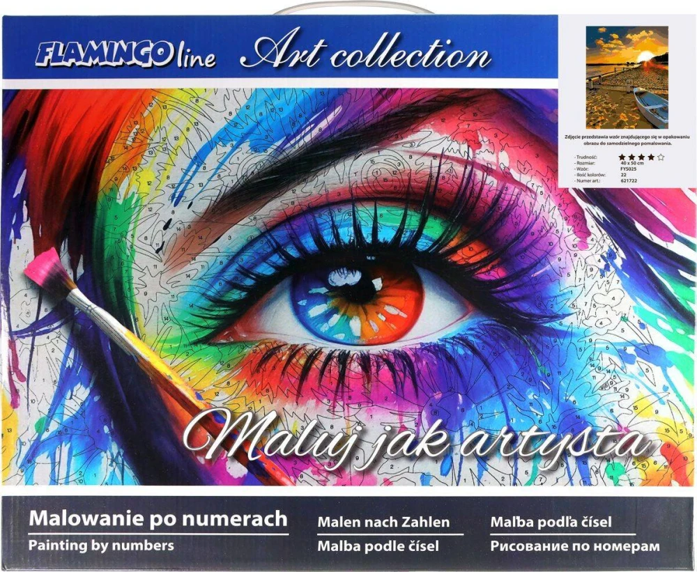 Malowanie po numerach 40x50cm Morze - Zestaw na ramie #4