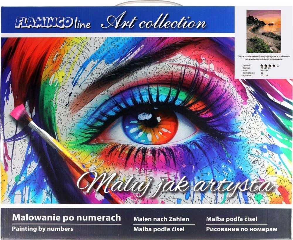 Malowanie po numerach 40x50cm Klify - Zestaw na ramie #4
