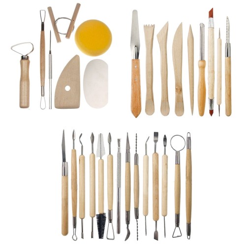Duży zestaw narzędzi do modelowania gliny – 30 elementów #1