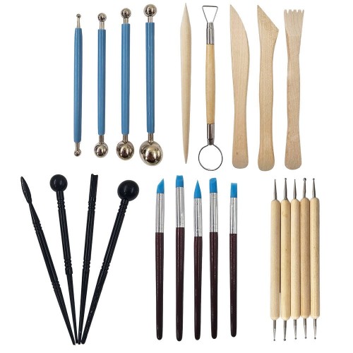 Zestaw narzędzi do modelowania gliny - 23 elementy  #1