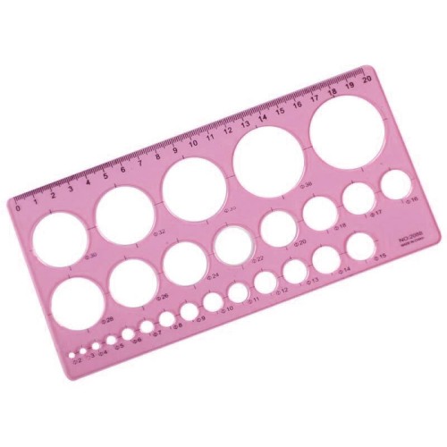 Szablon kołowy do quillingu z linijką - Loveart #2