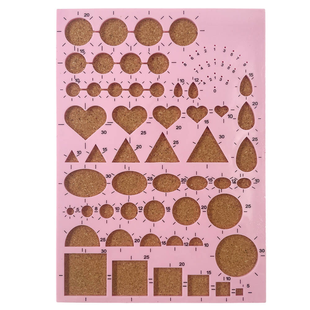 Szablon do quillingu 15x21cm wzory kształty #1