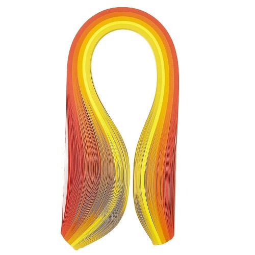 Paski do quillingu 3mm 120 szt - odcienie żółci i pomarańczu #1