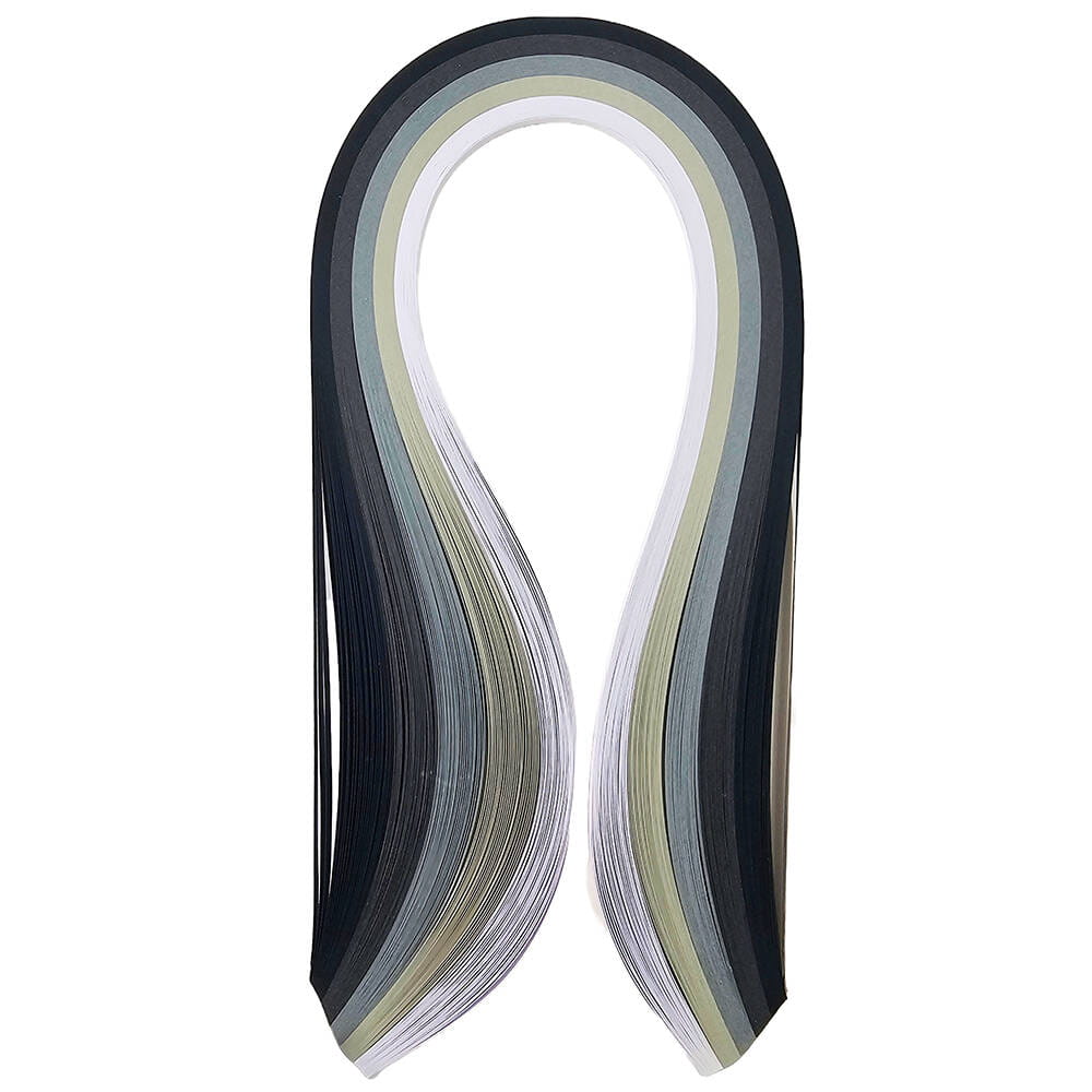 Paski do quillingu 3mm 120 szt - odcienie czerni #1