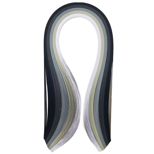 Paski do quillingu 3mm 120 szt - odcienie czerni #1