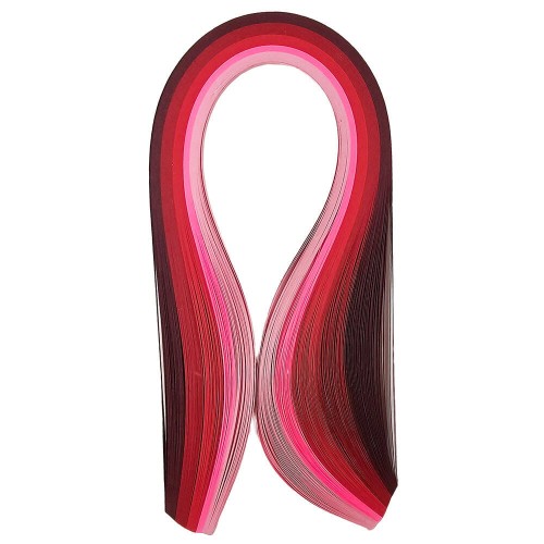 Paski do quillingu 3mm 120 szt - odcienie czerwieni #1