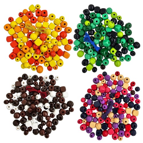 Zestaw kreatywny - drewniane koraliki #2