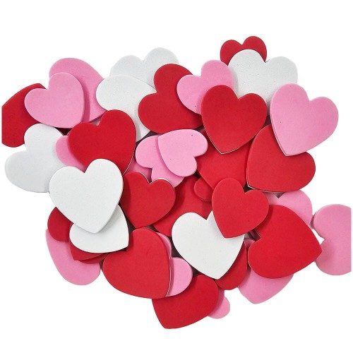 Naklejki z pianki - serca 40 szt. #1