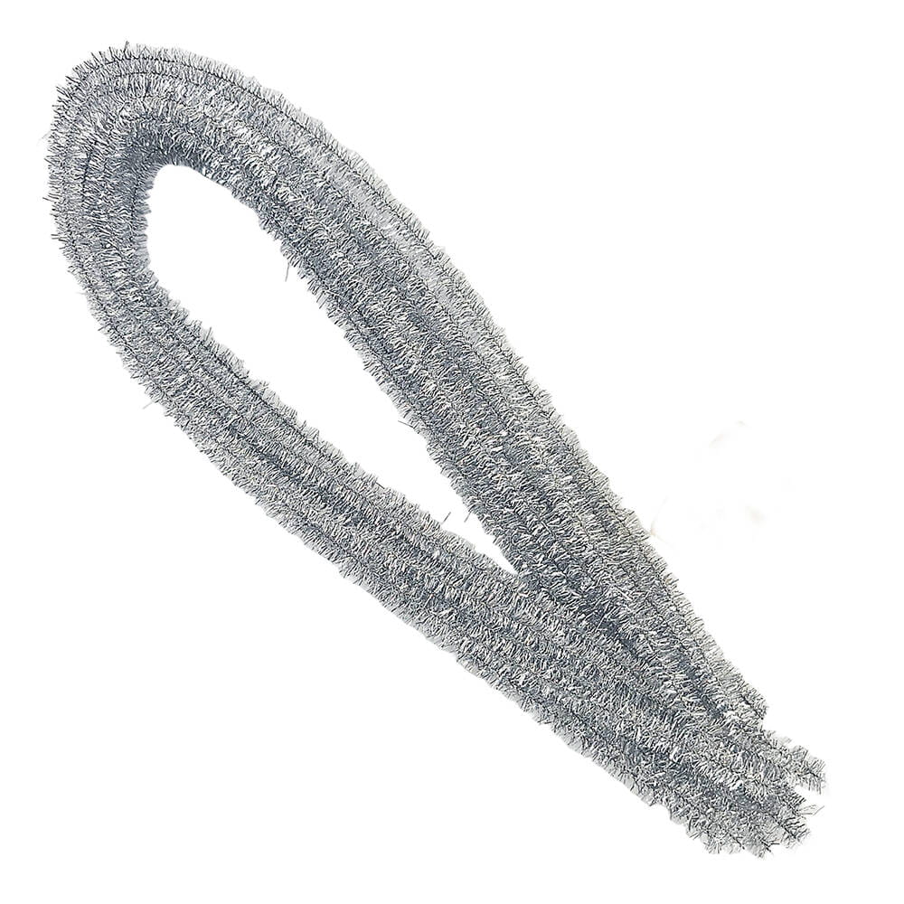 Druciki kreatywne metalizowane 60cm 10szt. - Loveart - srebrne #2