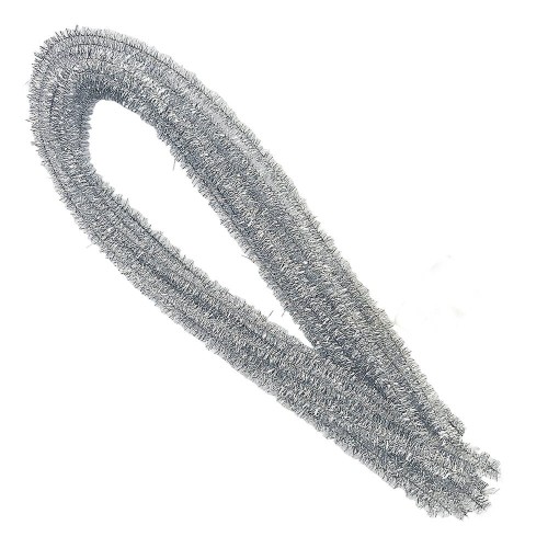 Druciki kreatywne metalizowane 60cm 10szt. - Loveart - srebrne #2