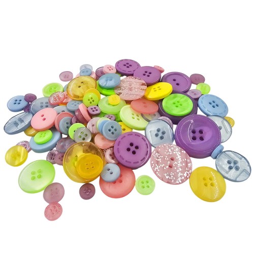 Guziki plastikowe pastelowe 75g #2