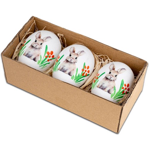 Jajka plastikowe kurze 6cm - 3szt #1