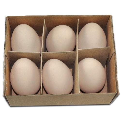 Jajka plastikowe kurze 6cm - 6szt #1