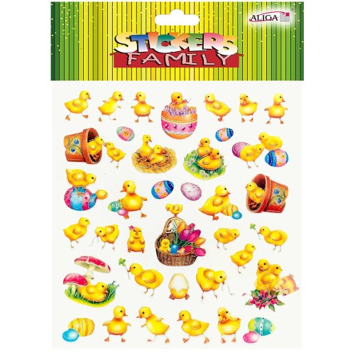 Naklejki Wielkanocne kurczaczki 15x17cm #1