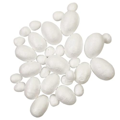 Jajka wielkanocne styropianowe miks rozmiarów - 32szt #1