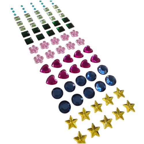 Kryształki samoprzylepne 80 sztuk - mix wzorów #1