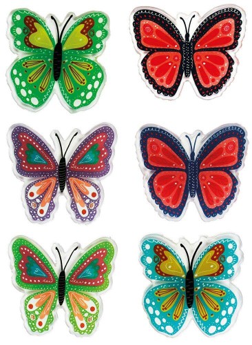 Naklejki samoprzylepne żelowe motyle 6szt #1